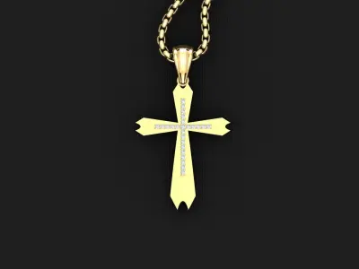 Cross Light Gold 3CP022 3DM STL 3D model