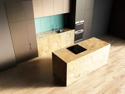 9-Kitchen9 matte 1 3D model