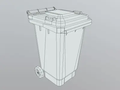Garbage Bin Low-poly 3D model order