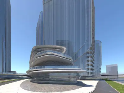 Modern architecture  high-rise buildings 3D model