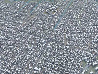 Mbuji Mayi Congo 20km AI Low-poly 3D model