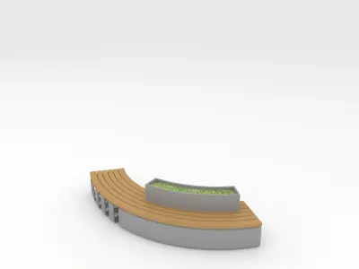 Bench Park 13 3D model