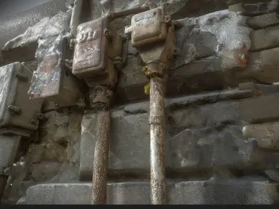 Wall detail from Andrassy Avenue 3D model