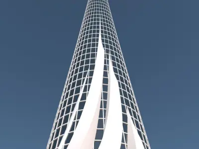 Modern skyscraper 3D model purchase