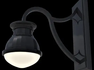 Wall hung small light fixture architectural scene light outdoor Low-poly 3D model