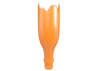 Broken Bottle v1 003 Low-poly 3D model