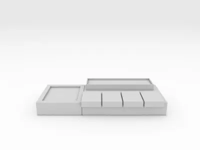 Bench Park 5 Low-poly 3D model