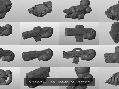 CHI TECH SD  ARMS 1 COLLECTION 3D Model Pack