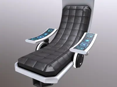 SciFi Seat Futuristic Low-poly 3D model