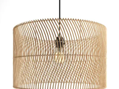 Java Collection rattan ball pendant light 3D Model Pack