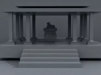 INDIAN TEMPLE NANDHI Low-poly 3D model