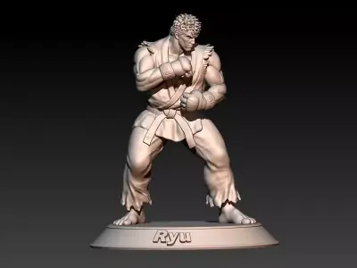 Street Fighter Ryu - Fight stance pose 3D print model
