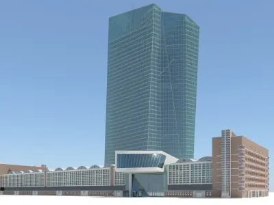 European Central Bank Building 3D model
