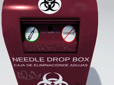 Needle Drop Box Low-poly 3D model