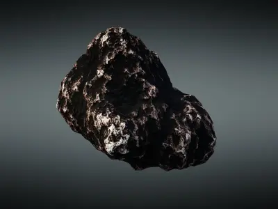 Asteroid meteorite Low-poly 3D model