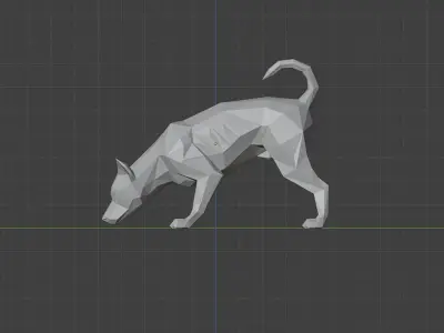 dog sculpture print model model nose close to floor 3D print model