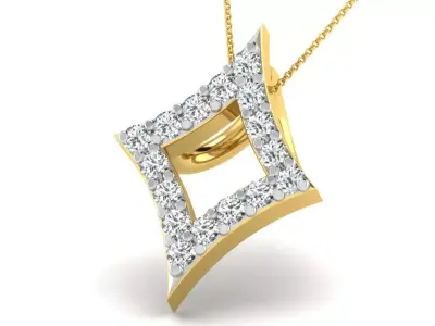 diamonds pendant 3D print model 14
