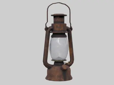 Oil Lamp 1E Low-poly 3D model