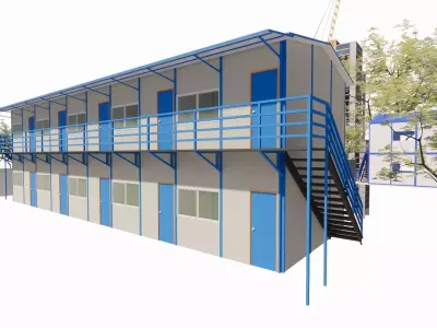 Portable Construction Site Building -A2 3D model