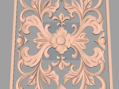 European furniture 3D relief models for CNC wood engraving E185 3D model