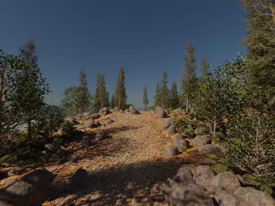 blender geometry nodes dirt path generator 3D model