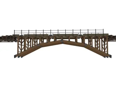 Wooden Bridge 3D model