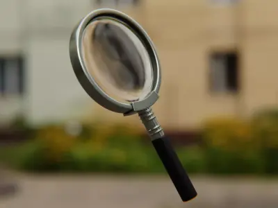 Realistic Magnifying Glass - High Poly 3D Prop Model 3D model