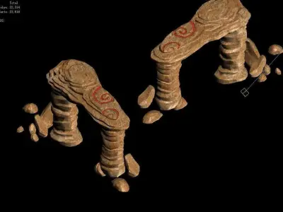 Desert - Mountain - Wind Stone 09 3D model