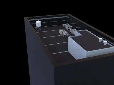 Skyscraper - LowPoly tall building Low-poly 3D model