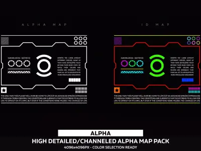 High Detailed Sci-Fi Alpha Pack Texture