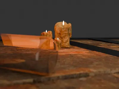 Medieval Table Low-poly 3D model order