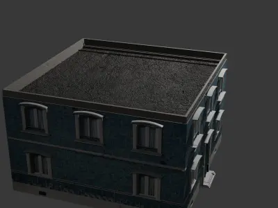 Realistic Building house Free low-poly 3D model