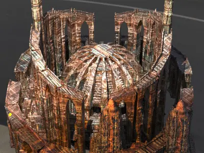 Count Chateau Fortress fantasy castle 4 3D model