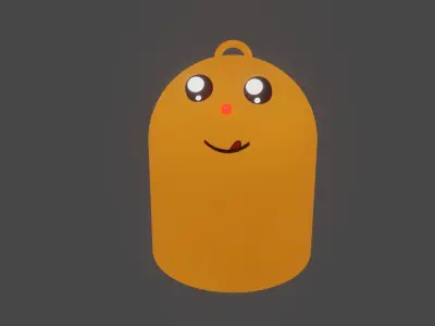 Happy Trash Bin Animation Low-poly 3D model