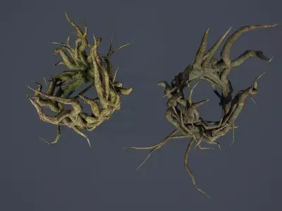 Roots PBR v3 Low-poly 3D model