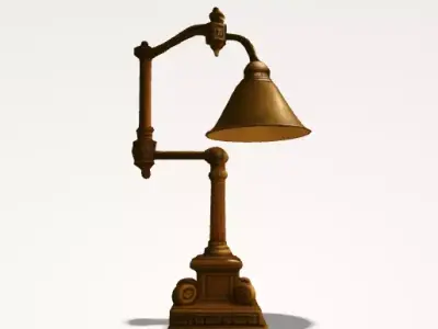 Old Classic Table Lamp Low-poly 3D model