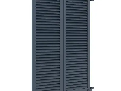 Blue External Shutters 3D model