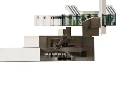 MODERN FICTIONAL METRO STATION 3D model