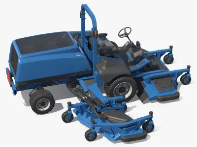  Hydraulic Steering Wide Deck Mower Blue 