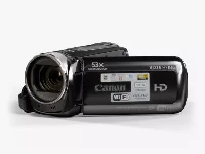 Canon Vixia HF R40 camcorder Low-poly 3D model