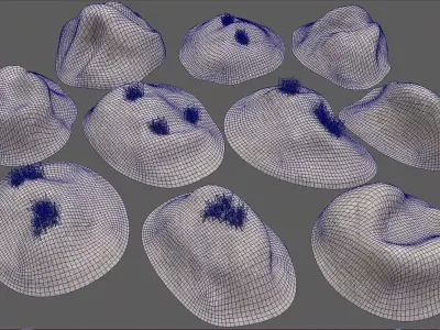 Sand dunes  Low-poly 3D model