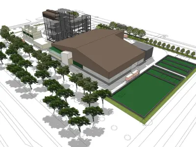 Factory layout -02 3D model