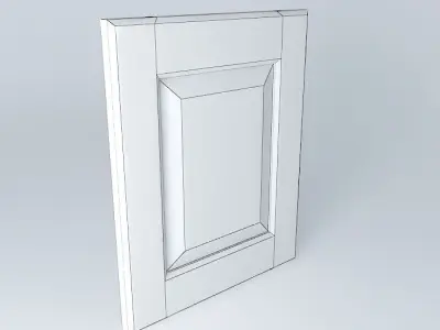 Mission Style Raised Panel Door (components) Free 3D model