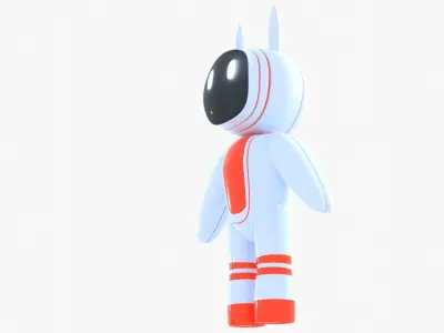 Robot White Red 3D model