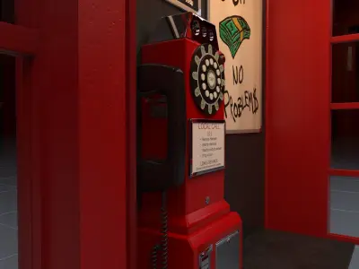 BRITISH TELEPHONE BOOTH 3D model