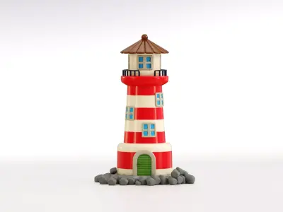 Lighthouse Low-poly 3D model