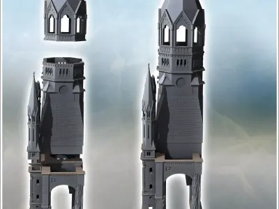 Emperor William Memorial Church Berlin Germany - World War Two S 3D print model