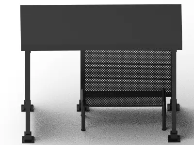 Bus Stop V1 Low-poly 3D model