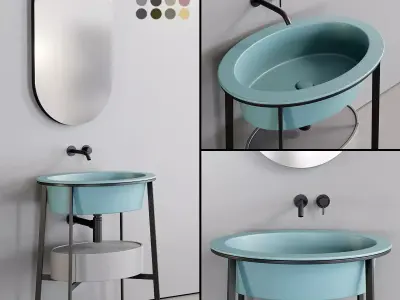 Ceramica Cielo Catino Ovale Washbasin Low-poly 3D model