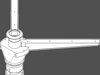 Cabinet swing door mechanism half round cabinets Woodworking 3D print model